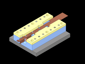 metal hinge part mold animation model - please watch the video Modelo de impresión 3D
