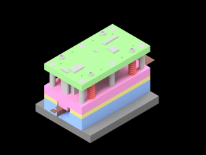 metal hinge part mold animation model - please watch the video Modelo de impresión 3D