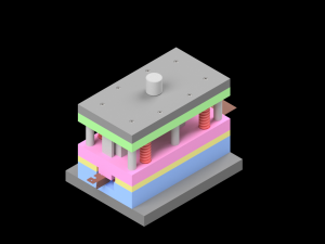 metal hinge part mold animation model - please watch the video Modelo de impresión 3D