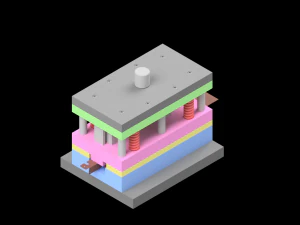 metal hinge part mold animation model - please watch the video 3D Print Model