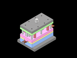 metal hinge part mold animation model - please watch the video Modelo de impresión 3D
