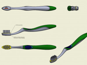 automatic toothbrush 3Dプリントモデル