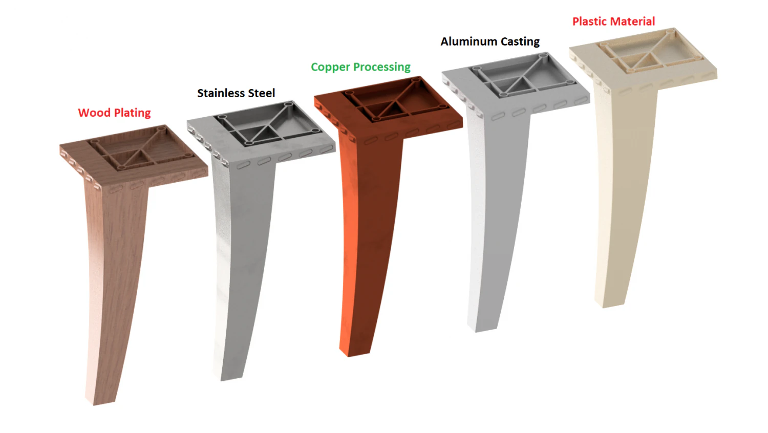 Furniture legs small and large 3d print model 3D Print Model .c4d .max .obj .3ds .fbx .stl .blend 