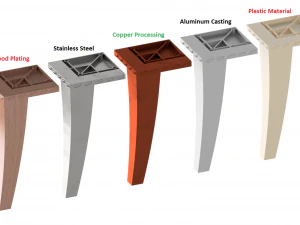 Nogi meblowe małe i duże, model do druku 3D Model do druku 3D