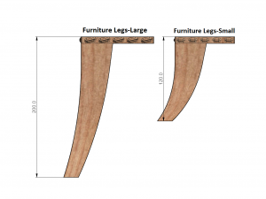 Furniture legs small and large 3d print model Modello di stampa 3D