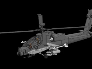 Modelo de dise&ntilde;o de helic&oacute;ptero de ataque Apache rc: mire el v&iacute;deo Modelo de impresión 3D