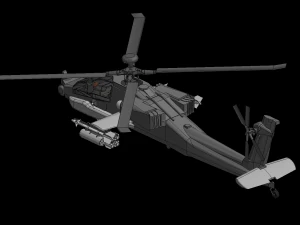 Modelo de dise&ntilde;o de helic&oacute;ptero de ataque Apache rc: mire el v&iacute;deo Modelo de impresión 3D