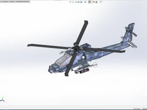 Modelo de dise&ntilde;o de helic&oacute;ptero de ataque Apache rc: mire el v&iacute;deo Modelo de impresión 3D