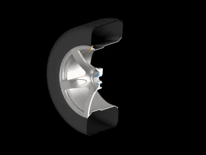 Rc porsche carrera gt printable rim and wheel model - please watch the video 3D Print Model