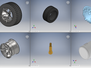 Rc porsche carrera gt printable rim and wheel model - please watch the video 3D प्रिंट मॉडल
