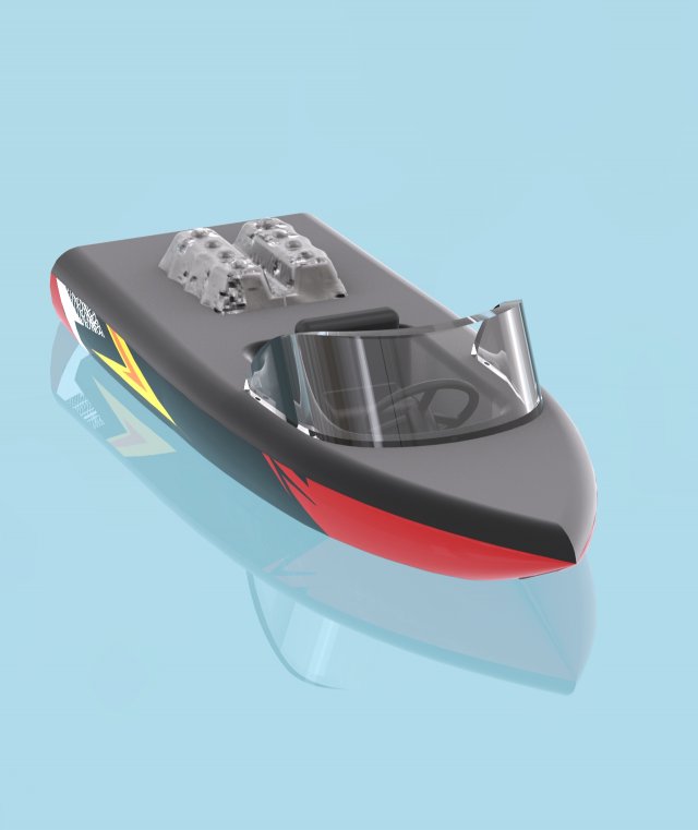 Rc boat yc design 3d printer model please watch the video 3D