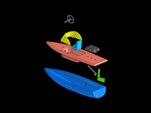 Rc boat yc design 3d printer model - please watch the video 3D-Druckmodell