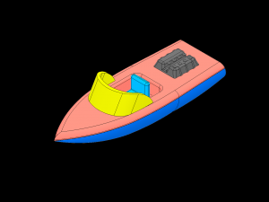 Rc boat yc design 3d printer model - please watch the video 3D-Druckmodell