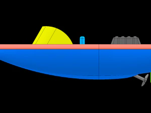 Modelo de impresora 3D Rc boat yc design: mire el v&iacute;deo Modelo de impresión 3D