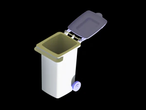 Modelo de cubo de basura de juguete y portal&aacute;pices: mire el v&iacute;deo Modelo de impresión 3D