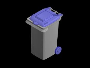 Modelo de cubo de basura de juguete y portal&aacute;pices: mire el v&iacute;deo Modelo de impresión 3D