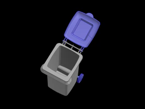 Modelo de cubo de basura de juguete y portal&aacute;pices: mire el v&iacute;deo Modelo de impresión 3D