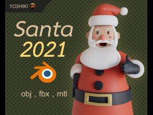 Santa 2021- illustration characteronly by yoshiki Modèle 3D