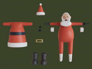 Santa 2021- illustration characteronly by yoshiki 3D-Modell