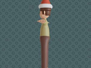 Bucky 3d character christmas summer business by Yoshiki 3D Model