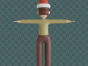 Bucky 3d character christmas summer business by Yoshiki 3D Model