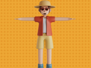 Bucky 3d character christmas summer business by Yoshiki 3D Model