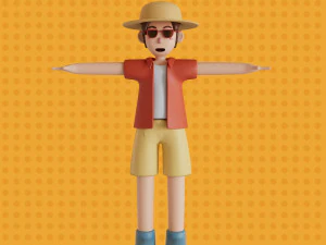 Bucky 3d character christmas summer business by Yoshiki 3D Model