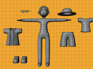 Bucky 3d character christmas summer business by Yoshiki 3D Model
