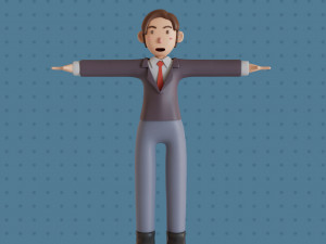 Bucky 3d character christmas summer business by Yoshiki 3D Model