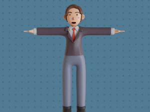 Bucky 3d character christmas summer business by Yoshiki 3D Model