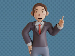 Bucky 3d character christmas summer business by Yoshiki 3D Model