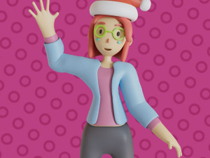 Cara 3d character christmas summer business by Yoshiki 3D 모델