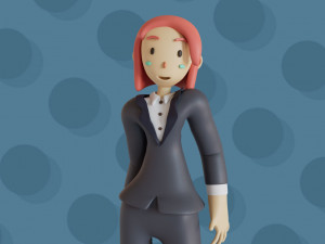 Cara 3d character christmas summer business by Yoshiki 3D 모델