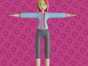 Cara 3d character christmas summer business by Yoshiki 3D 모델