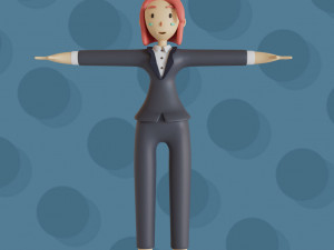 Cara 3d character christmas summer business by Yoshiki 3D 모델