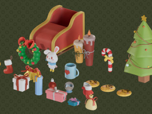 Asset christmas collection by yoshiki 3D मॉडल