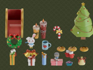 Asset christmas collection by yoshiki 3D मॉडल