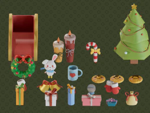 Asset christmas collection by yoshiki 3D Model