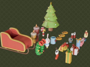 Asset christmas collection by yoshiki 3D मॉडल