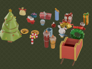Asset christmas collection by yoshiki 3D मॉडल