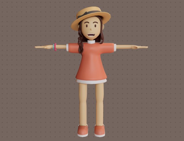Stacy Character by Yoshiki 3D मॉडल .c4d .max .obj .3ds .fbx .stl .blend 