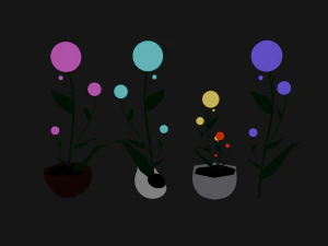 Fiore con vaso Modello 3D