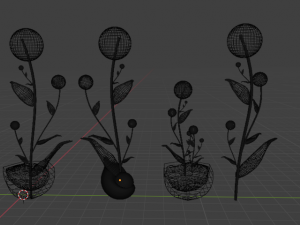 Flower with pot Modello 3D