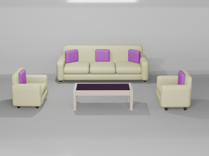 Set Armchair FBX and OBJ 3D Модель