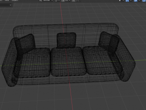 Set Armchair FBX and OBJ 3D Модель