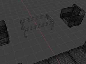 Set Armchair FBX and OBJ 3D Модель