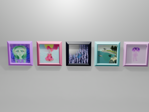 Set the five Pictures 3D Model