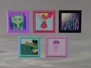Set the five Pictures 3D Model