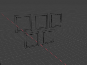 Set the five Pictures 3D-Modell