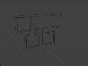 Set the five Pictures 3D Model